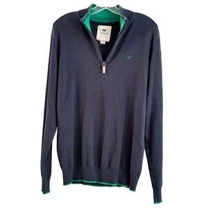 Mistral Ind. Men's L Knit Quarter Zip Pullover Sweater Y2K Size L